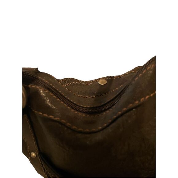 Brown LeathervFossil over the Shoulder Bah - Picture 7 of 8